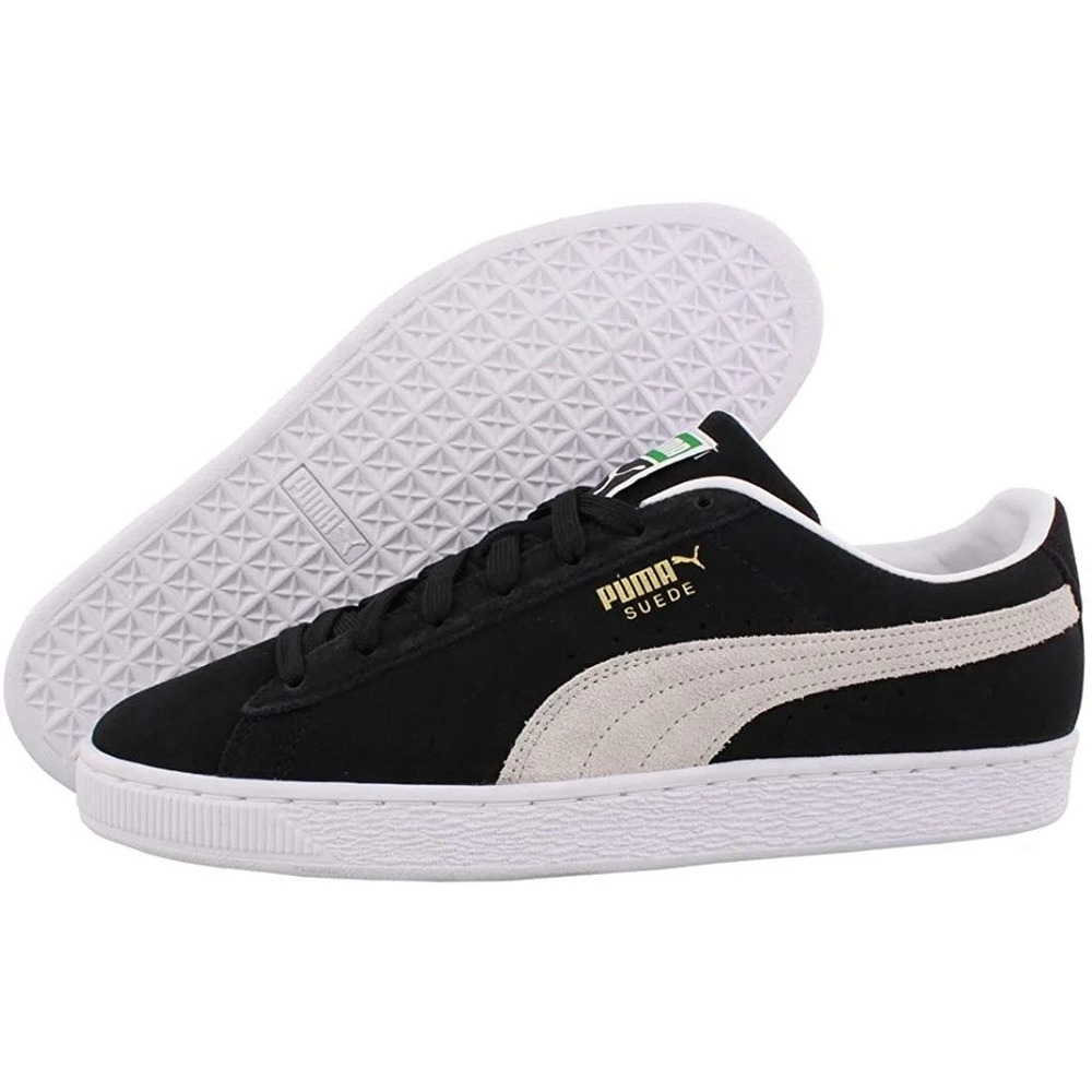 Puma Suede Women's Size 5.5 Black White Brand New Preppy Minimalist‎